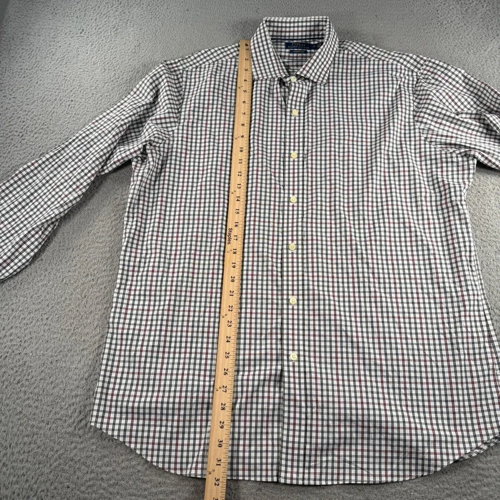 Polo Ralph Lauren Performance Shirt Mens XL White Plaid Button Down Stretch